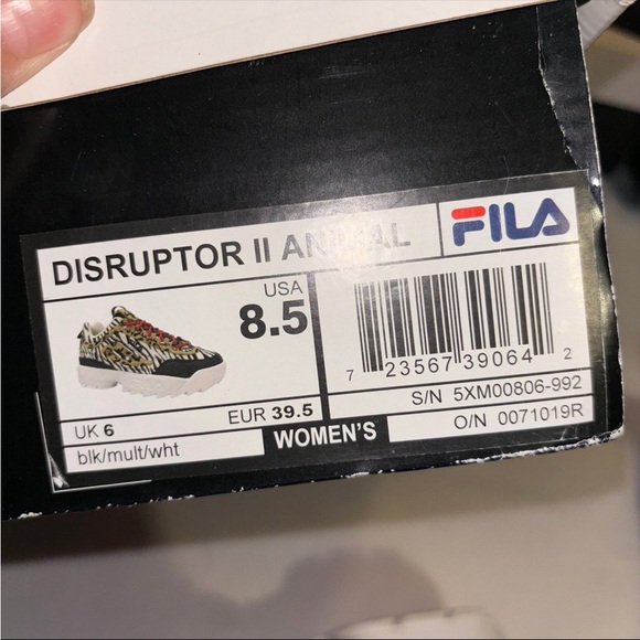 ❌❌SOLD ❌❌ EUC FILA DISRUPTOR II ANIMAL PRINT - Picture 8 of 8